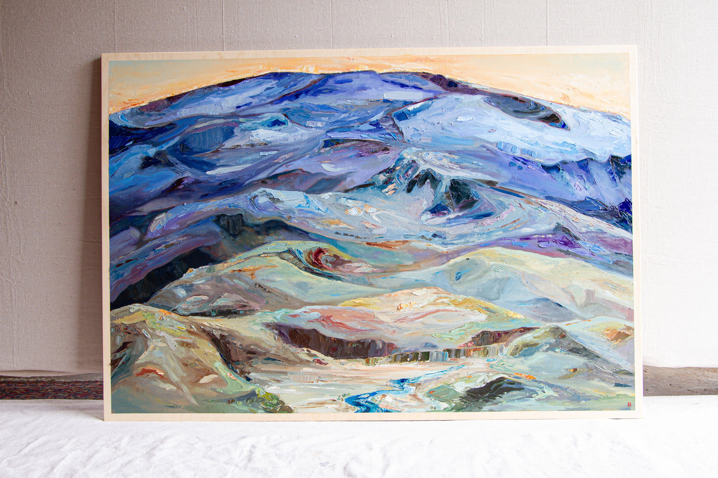 WHAT HOLDS US. - oil on birch.