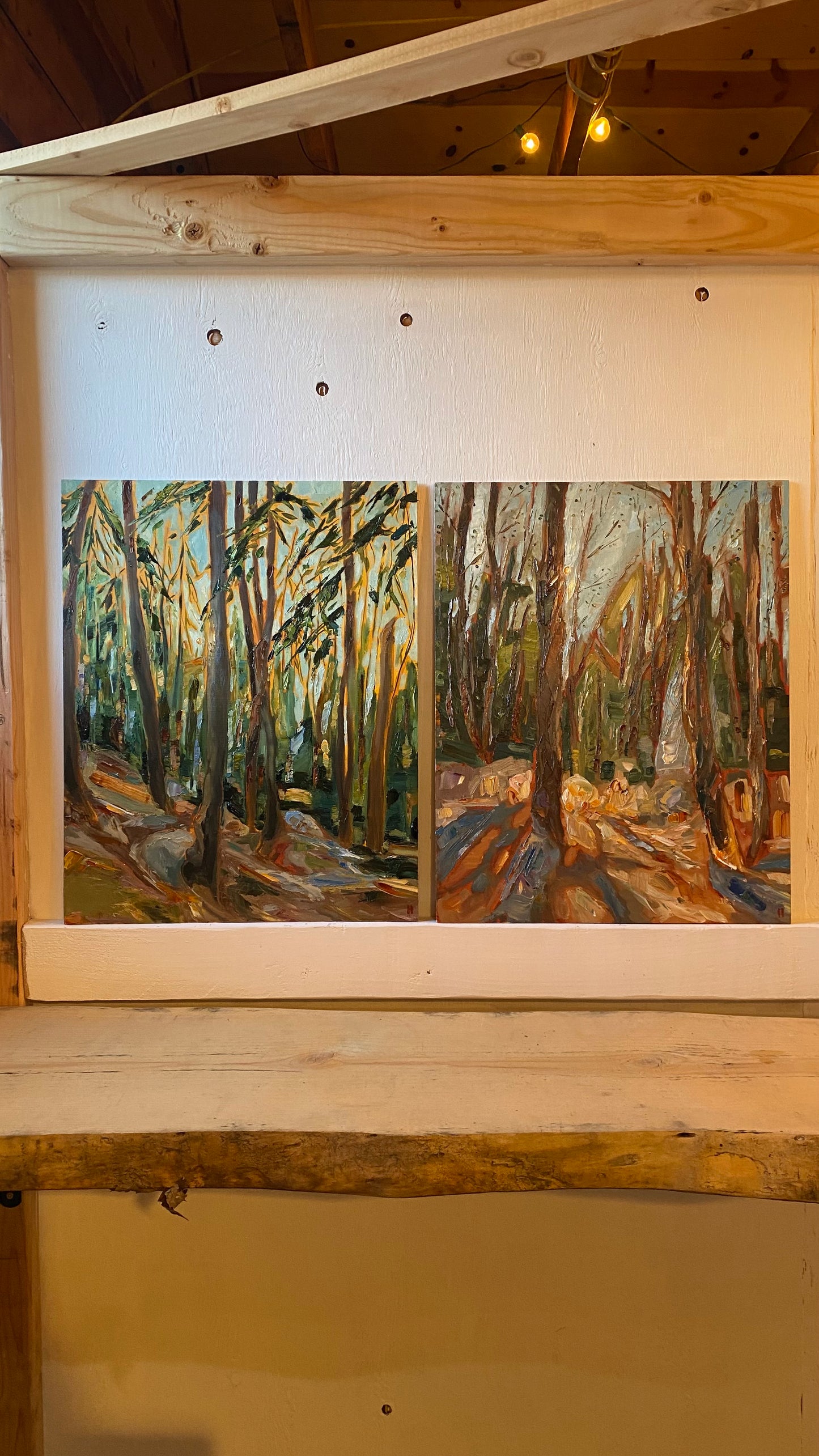 WHERE THE LIGHT WANDERS - oil on birch.