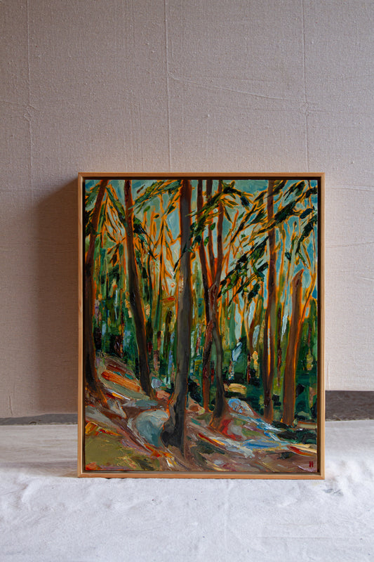 WHERE THE LIGHT WANDERS - oil on birch.