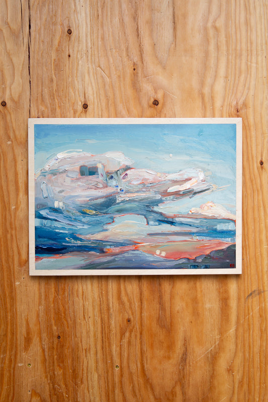 The Coming Rain - Moonrise I. Oil on birch.