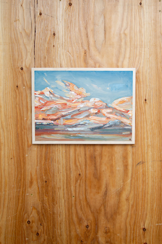 What Will Be Set Right - Sunset I. Oil on birch.