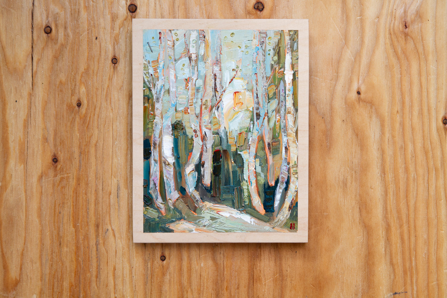 Among Friends, And Gladly - oil on birch.