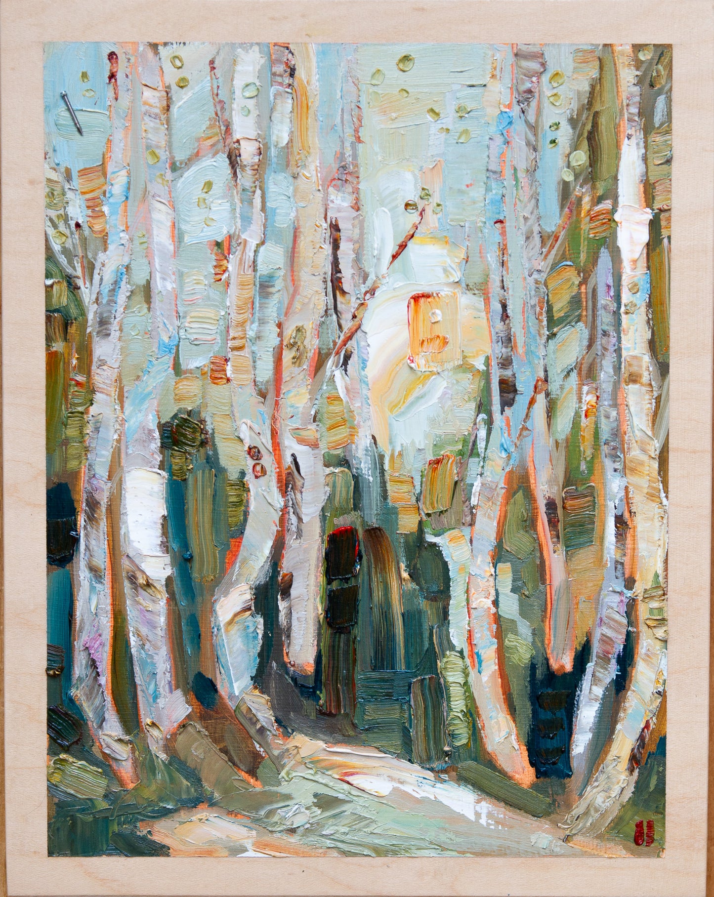 Among Friends, And Gladly - oil on birch.