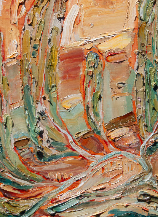 A FRESH START. oil on panel.