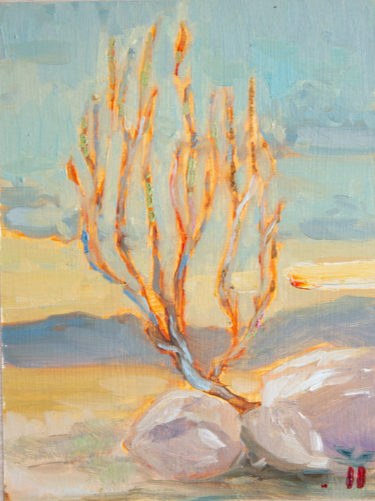 She Will Bear Fruit in Her Time - oil on birch.