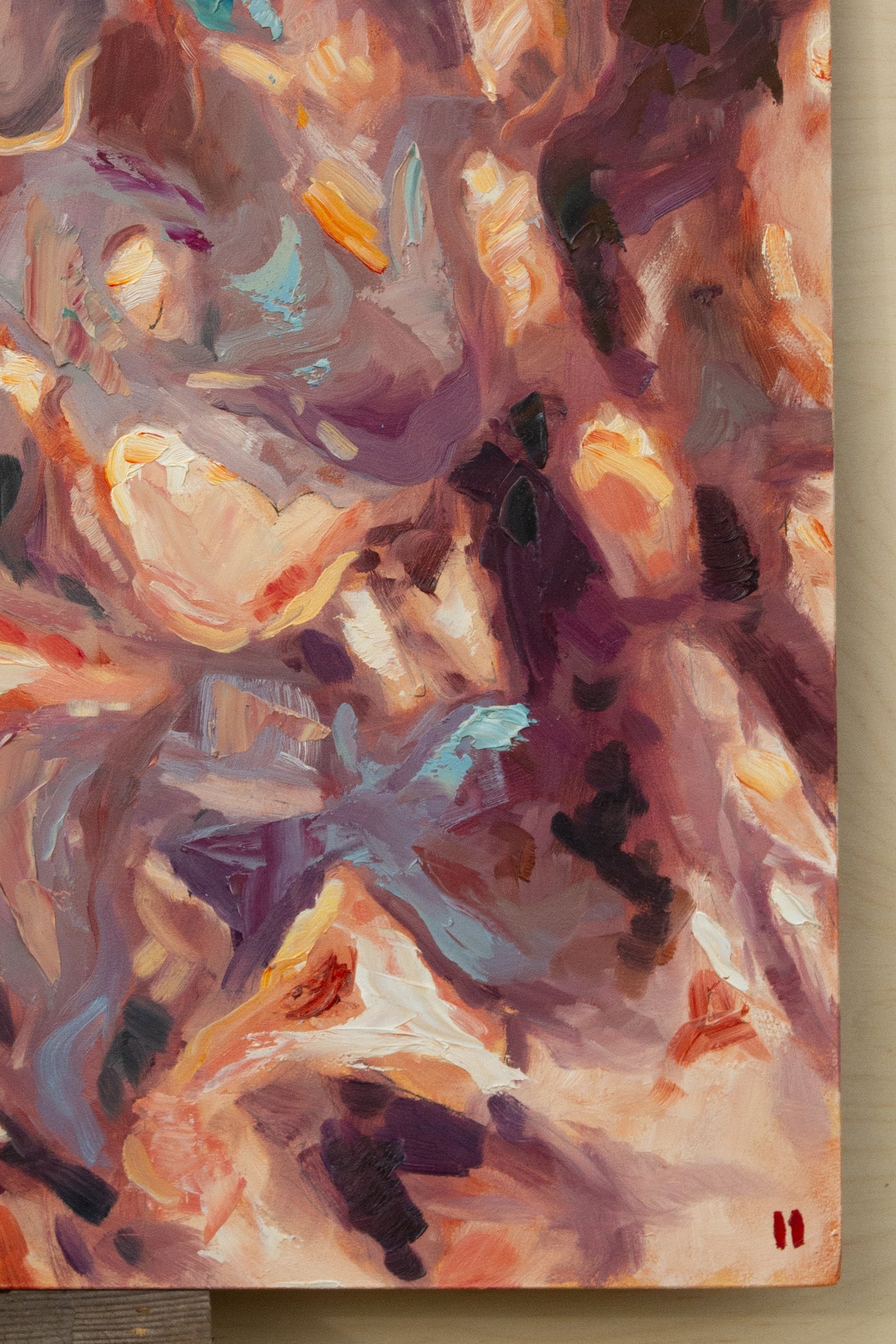 Bursting Forth - oil on panel. Unframed.