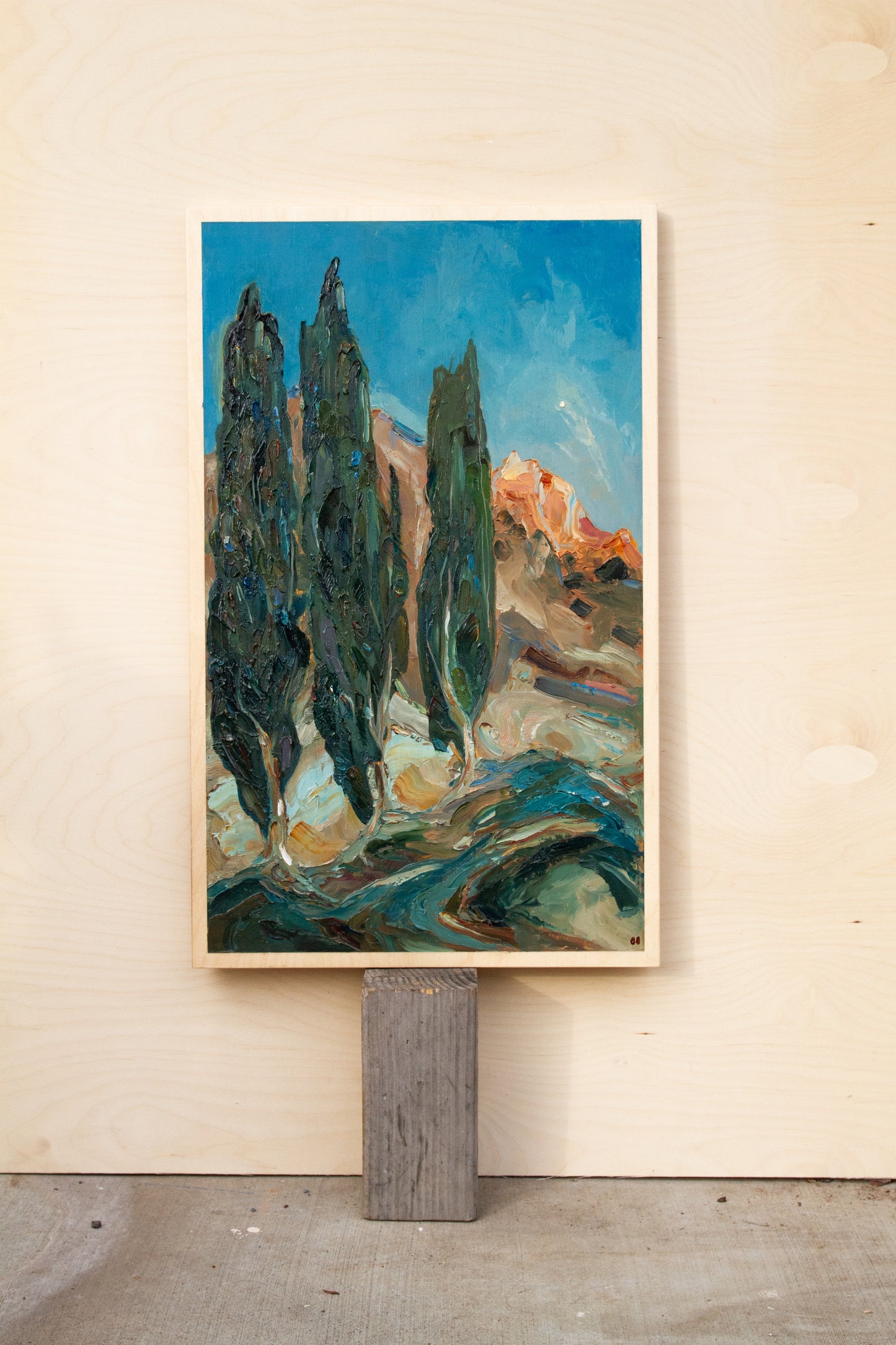 Under Moonlight - oil on birch.