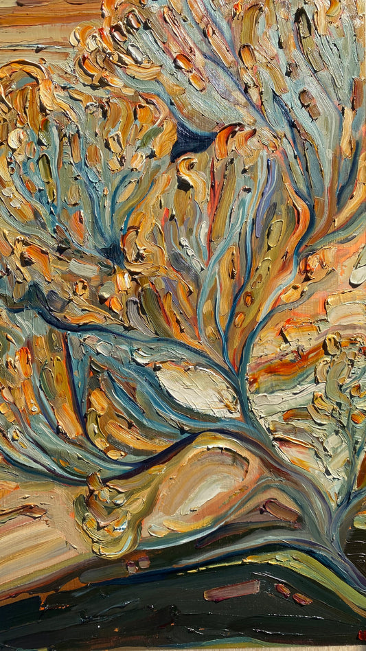 The Road Home - oil on birch.