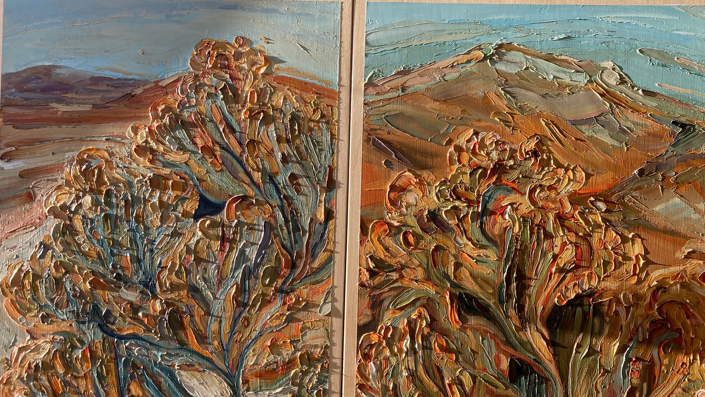 The Road Home - oil on birch.