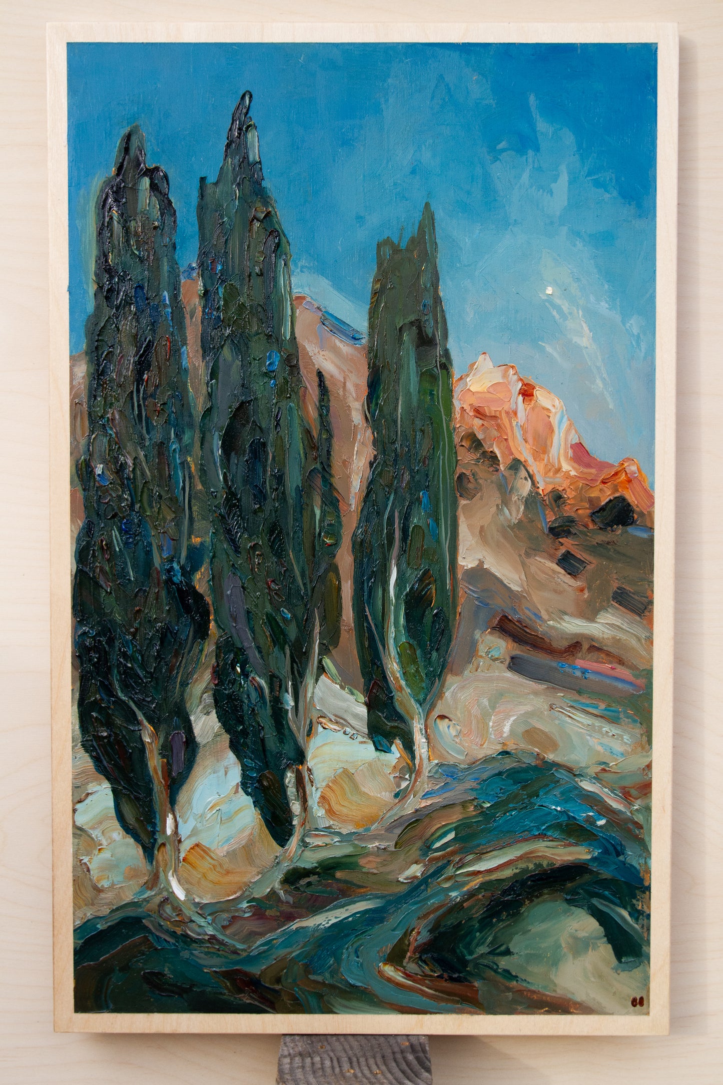 Under Moonlight - oil on birch.