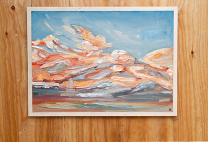 What Will Be Set Right - Sunset I. Oil on birch.