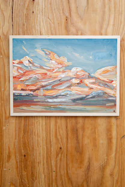 What Will Be Set Right - Sunset I. Oil on birch.