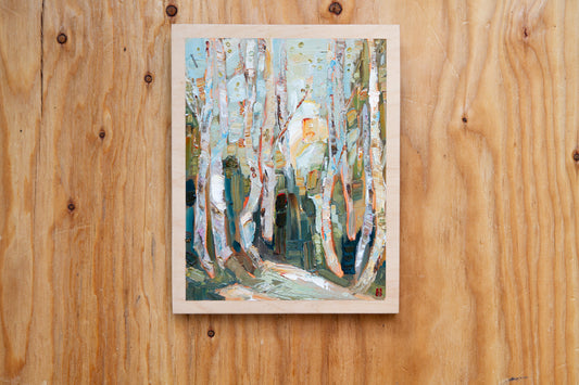 Among Friends, And Gladly - oil on birch.