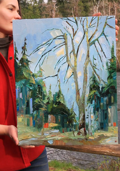 "Grandfather Tree." Loloma x Raina Original Oil Painting