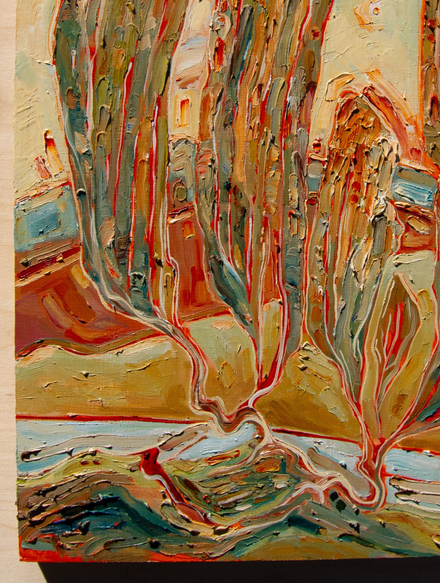 AN ONSLAUGHT OF DREAMS. oil on panel.