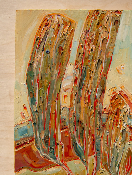 AN ONSLAUGHT OF DREAMS. oil on panel.