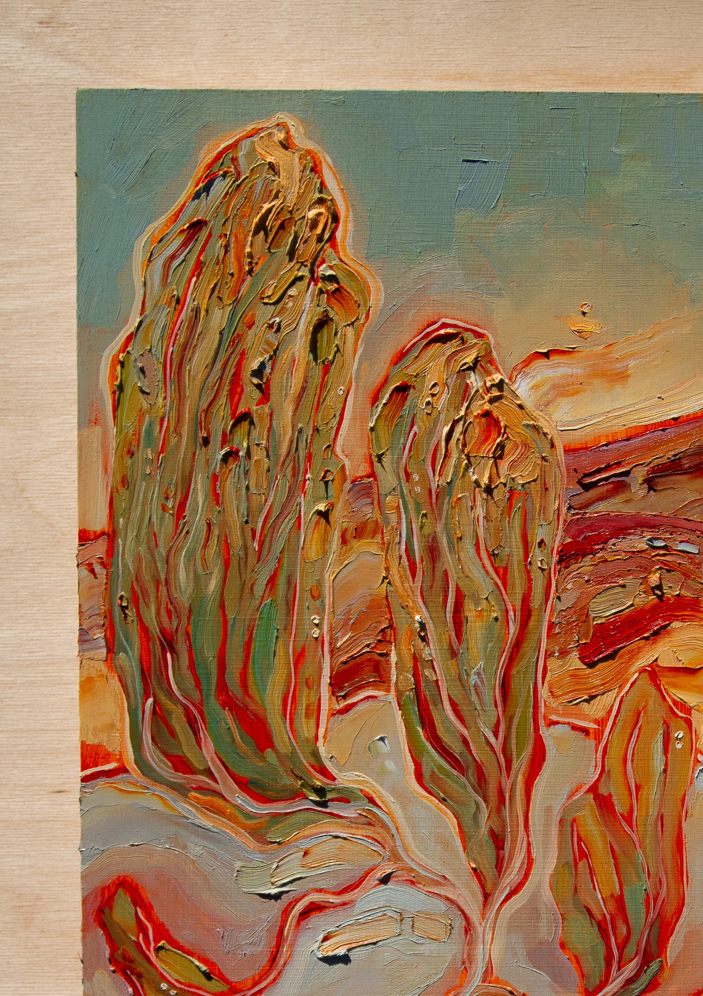 INTO THE FOLD. oil on panel.