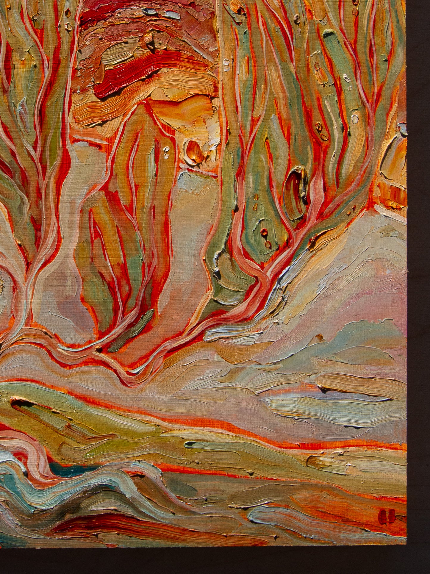 INTO THE FOLD. oil on panel.