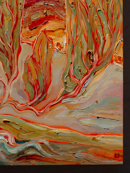 INTO THE FOLD. oil on panel.