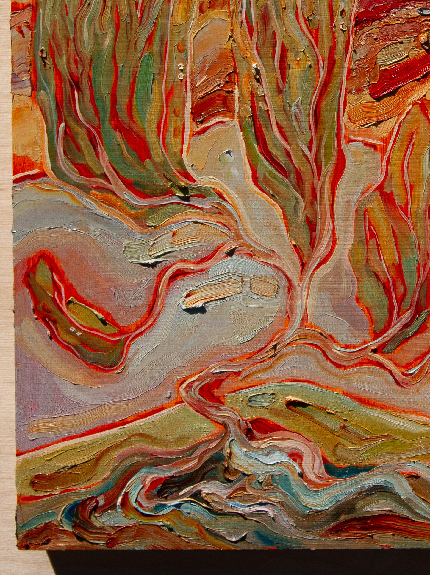 INTO THE FOLD. oil on panel.