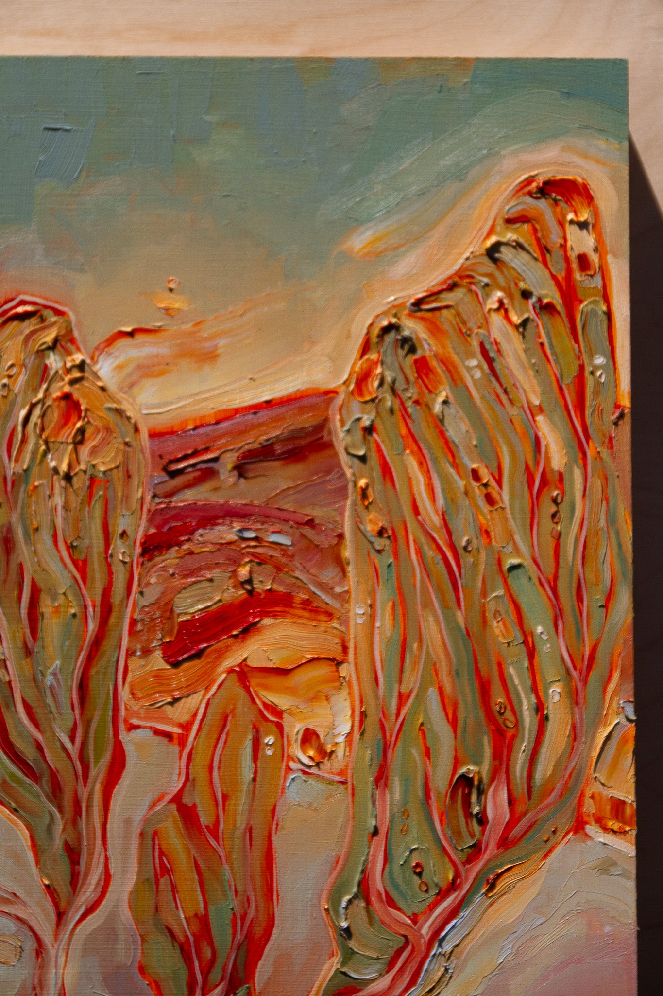 INTO THE FOLD. oil on panel.