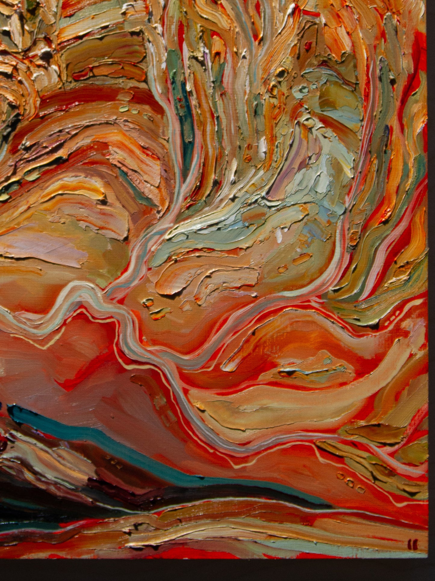 UNABASHED AND AWAKE. oil on panel.