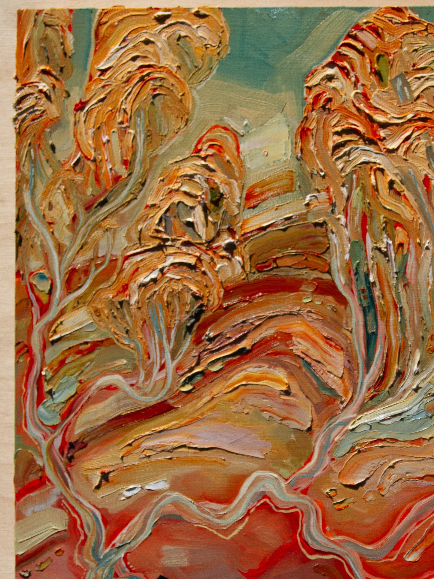 UNABASHED AND AWAKE. oil on panel.