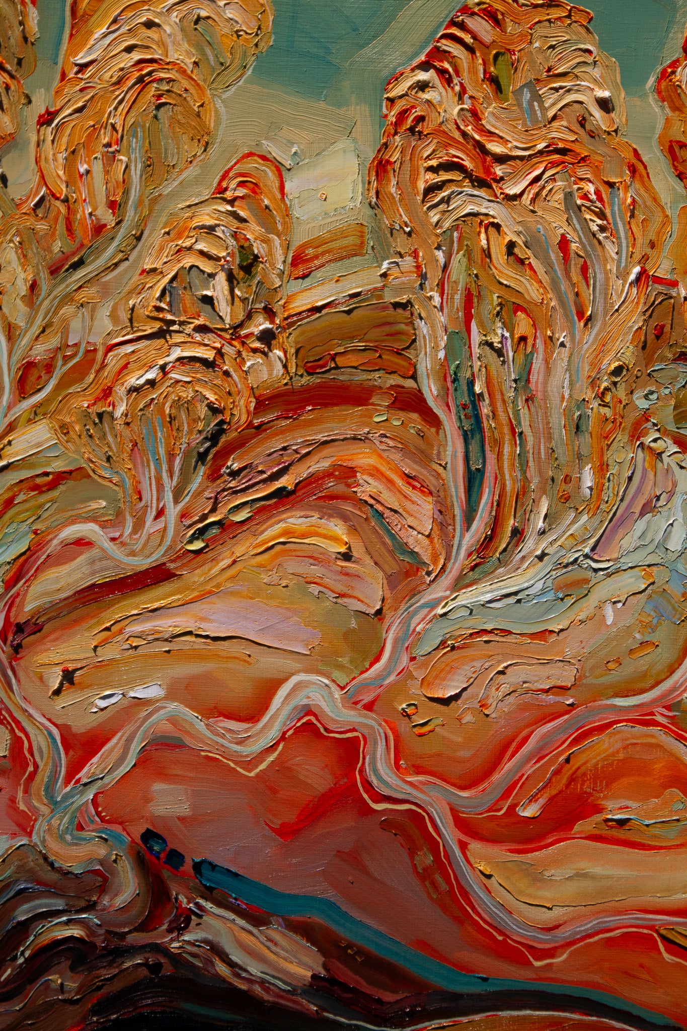 UNABASHED AND AWAKE. oil on panel.