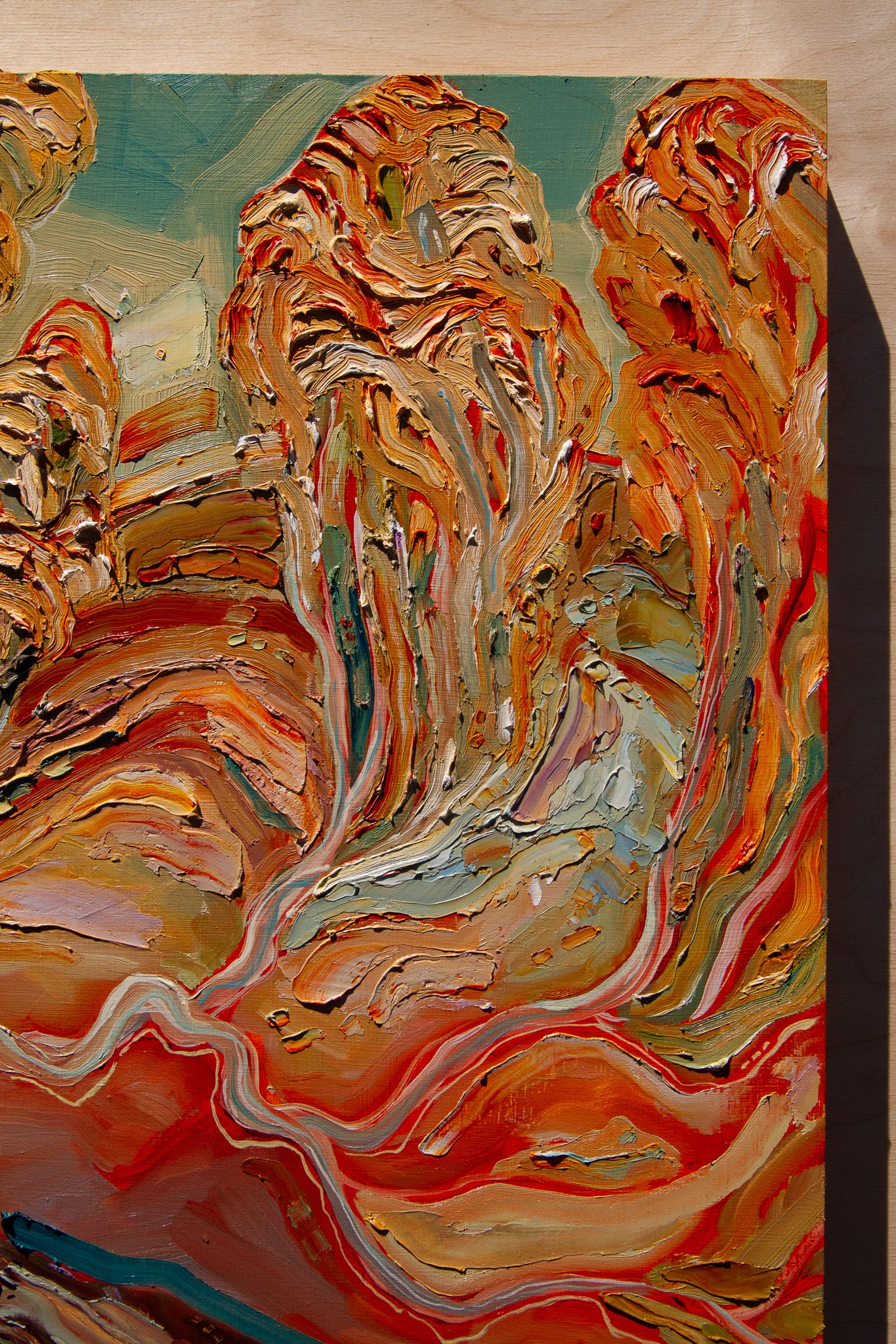 UNABASHED AND AWAKE. oil on panel.