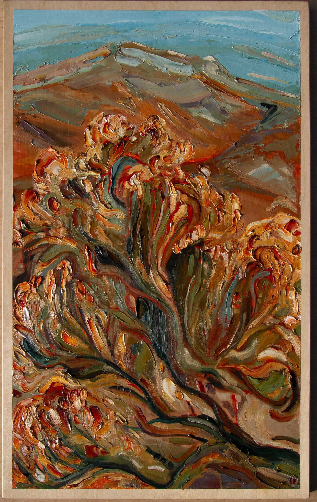 A RIGHT PLACE. oil on panel.