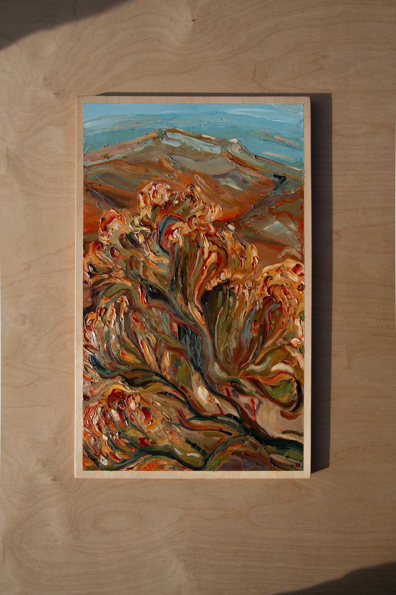 A RIGHT PLACE. oil on panel.