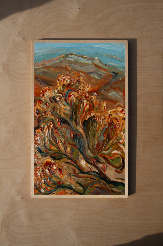 A RIGHT PLACE. oil on panel.