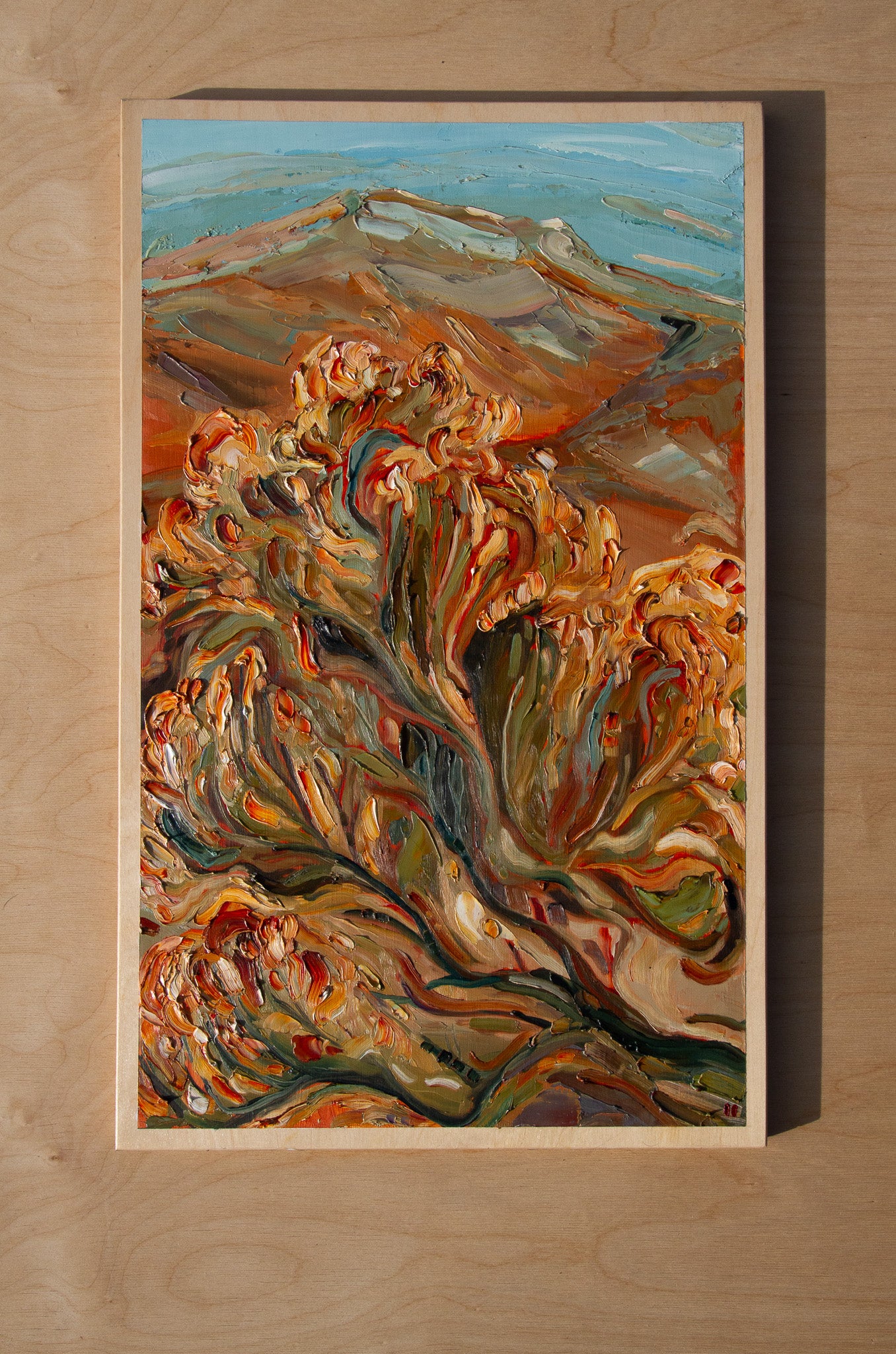 A RIGHT PLACE. oil on panel.