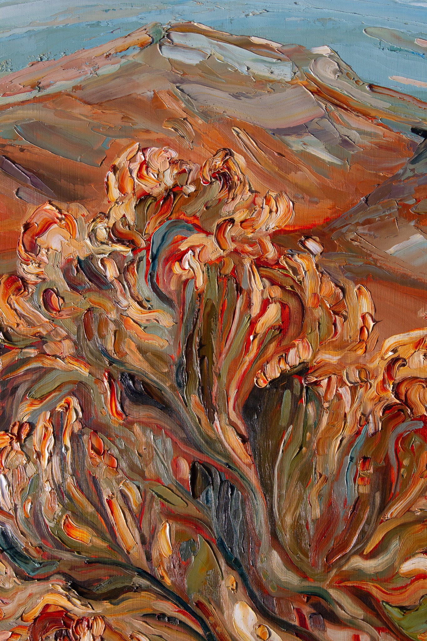 A RIGHT PLACE. oil on panel.