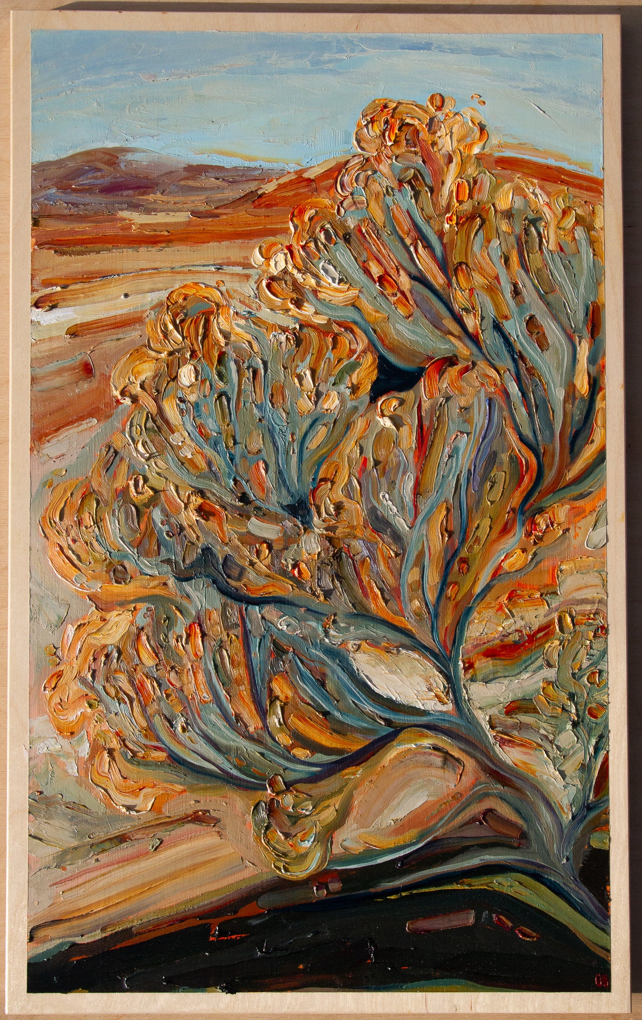 THE ROAD HOME. oil on panel.