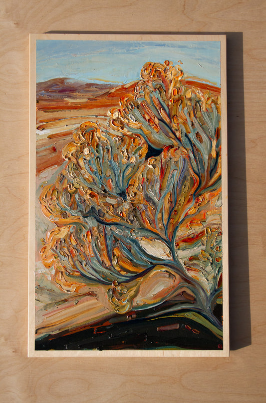 THE ROAD HOME. oil on panel.