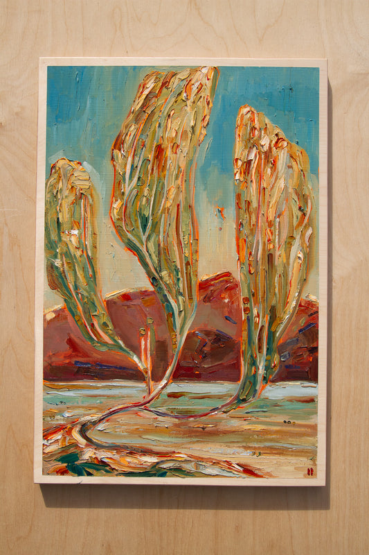 TO LOOK UPON THE DISTANCE. oil on panel.