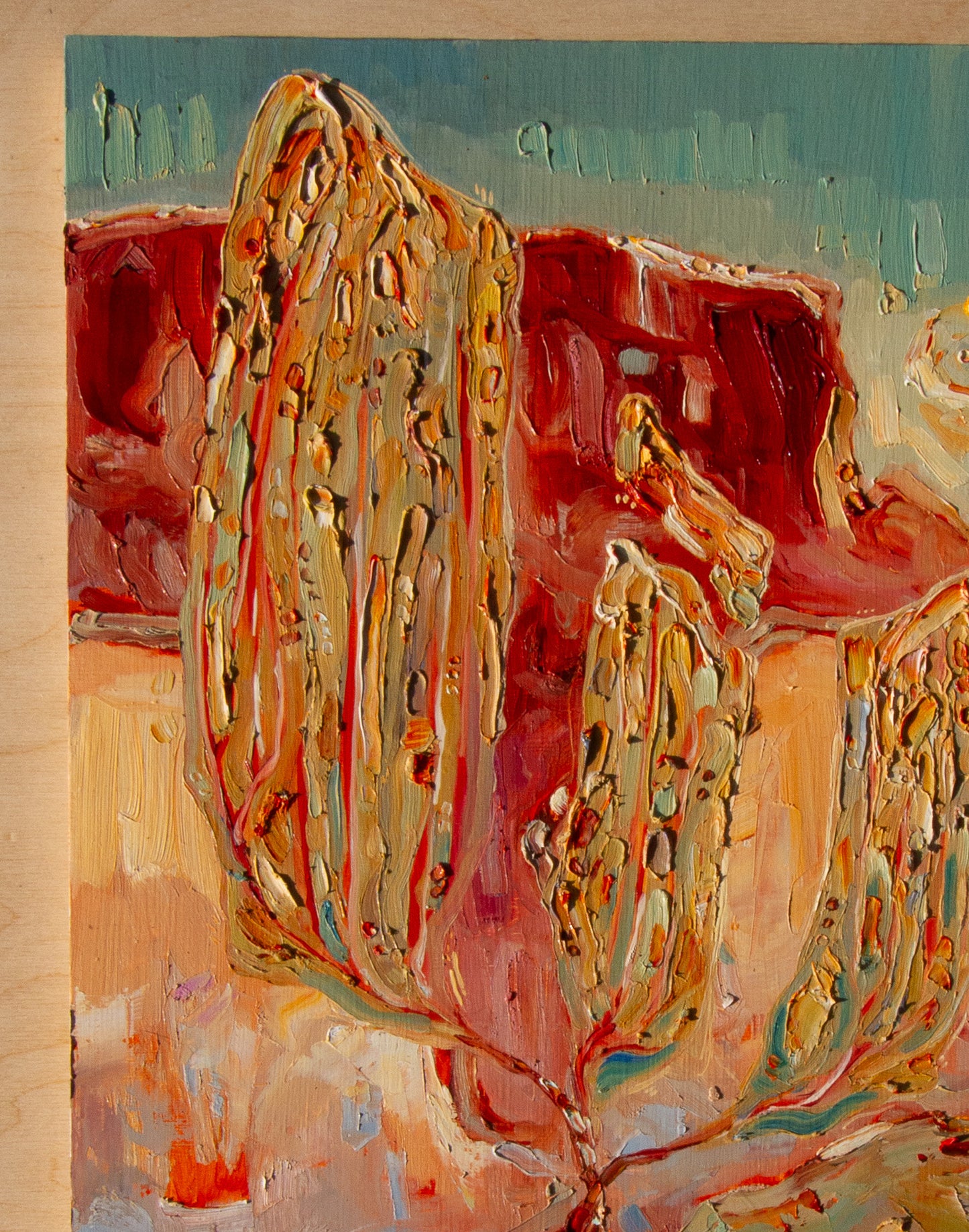 AN UNWAVERING DELIGHT . oil on panel.