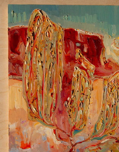 AN UNWAVERING DELIGHT . oil on panel.