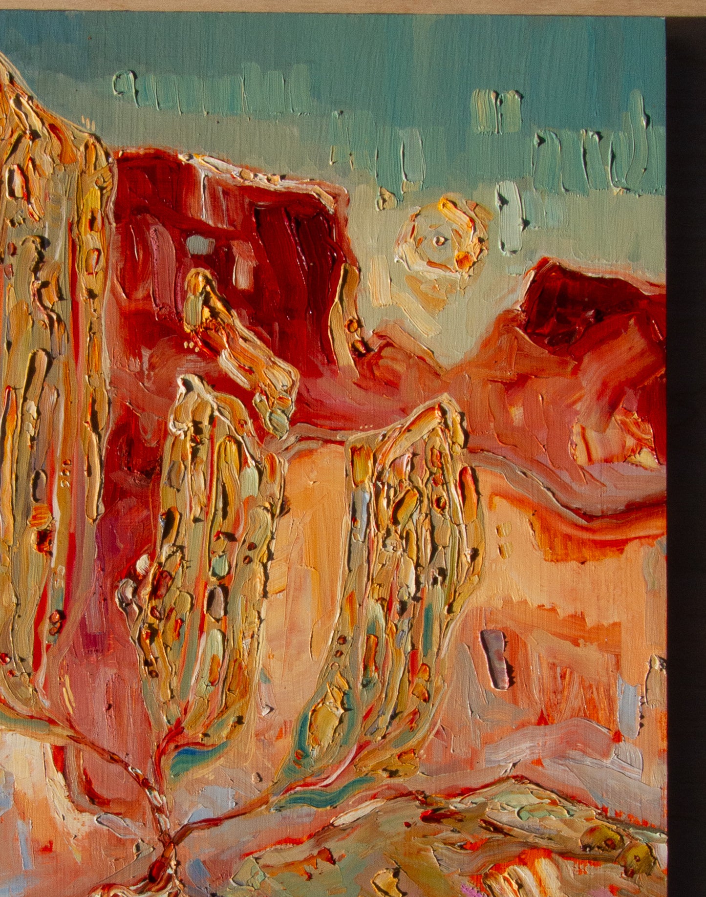 AN UNWAVERING DELIGHT . oil on panel.