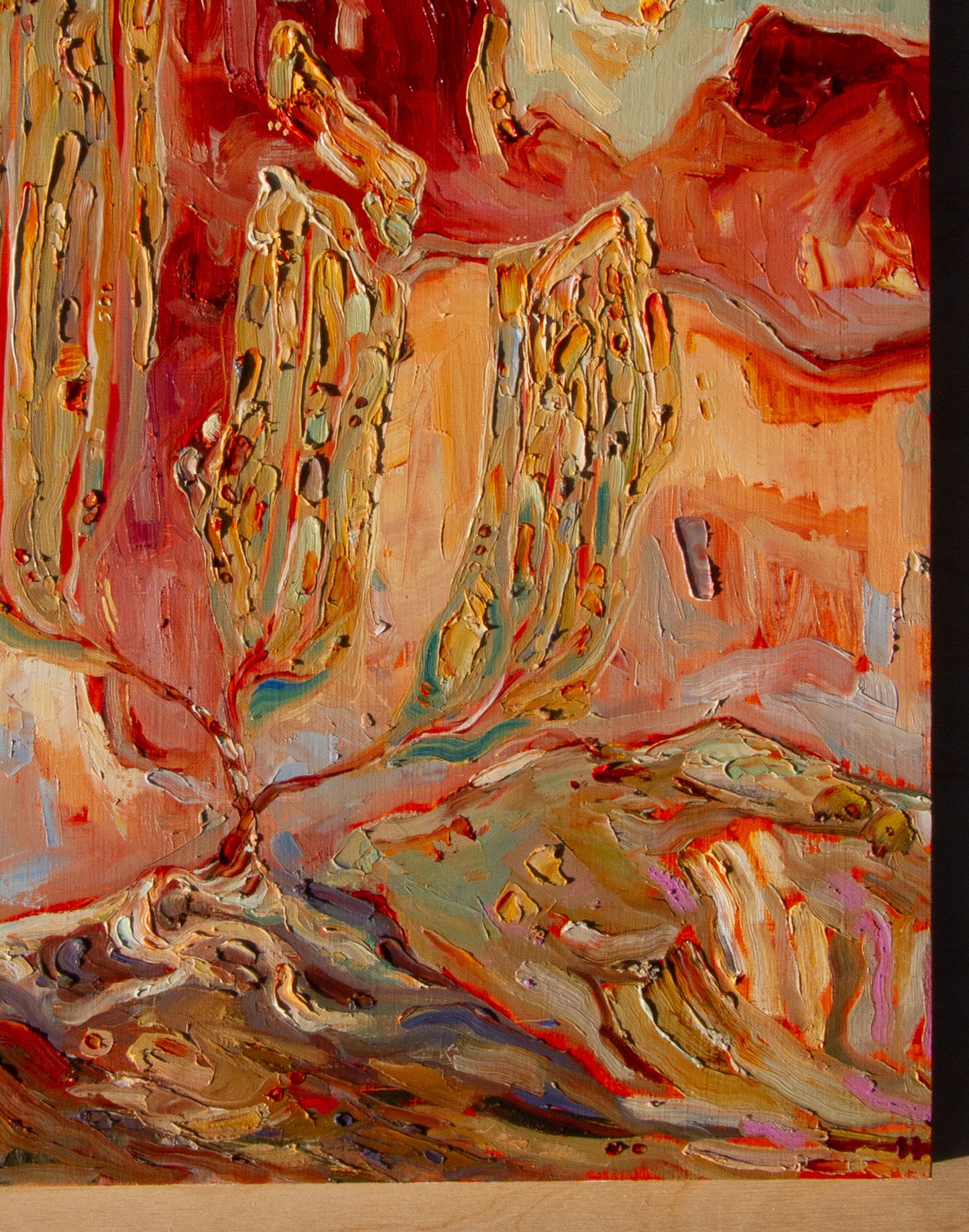 AN UNWAVERING DELIGHT . oil on panel.