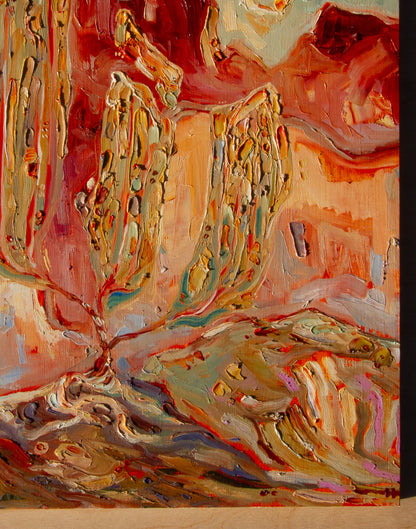 AN UNWAVERING DELIGHT . oil on panel.