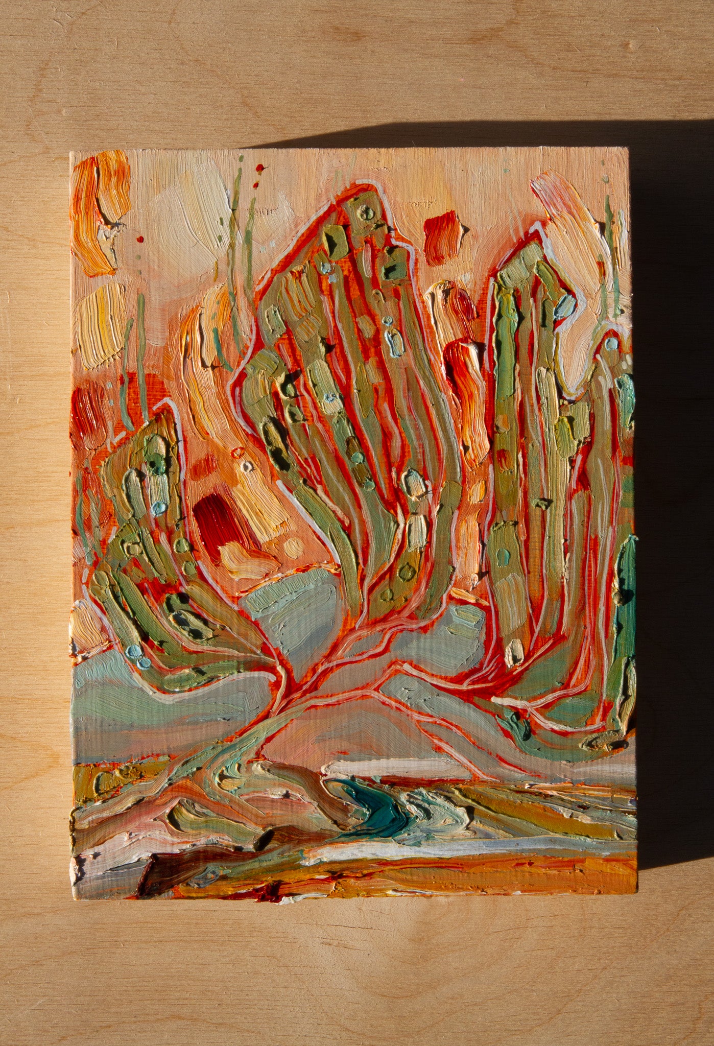 A DAWN LONG REMEMBERED. oil on panel.