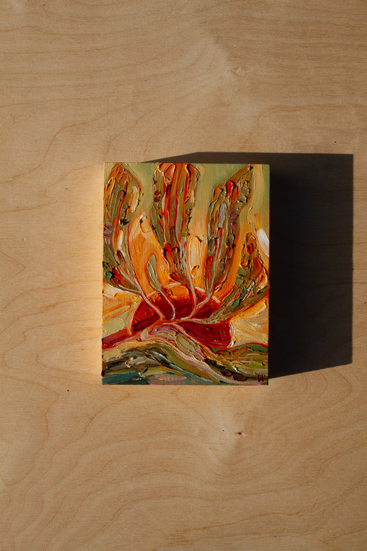 NEVER LOST. oil on panel.