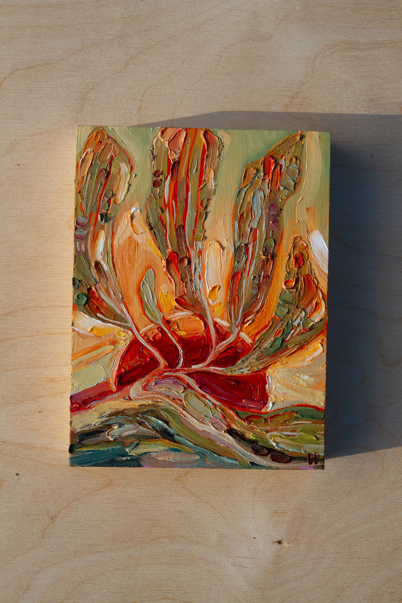 NEVER LOST. oil on panel.