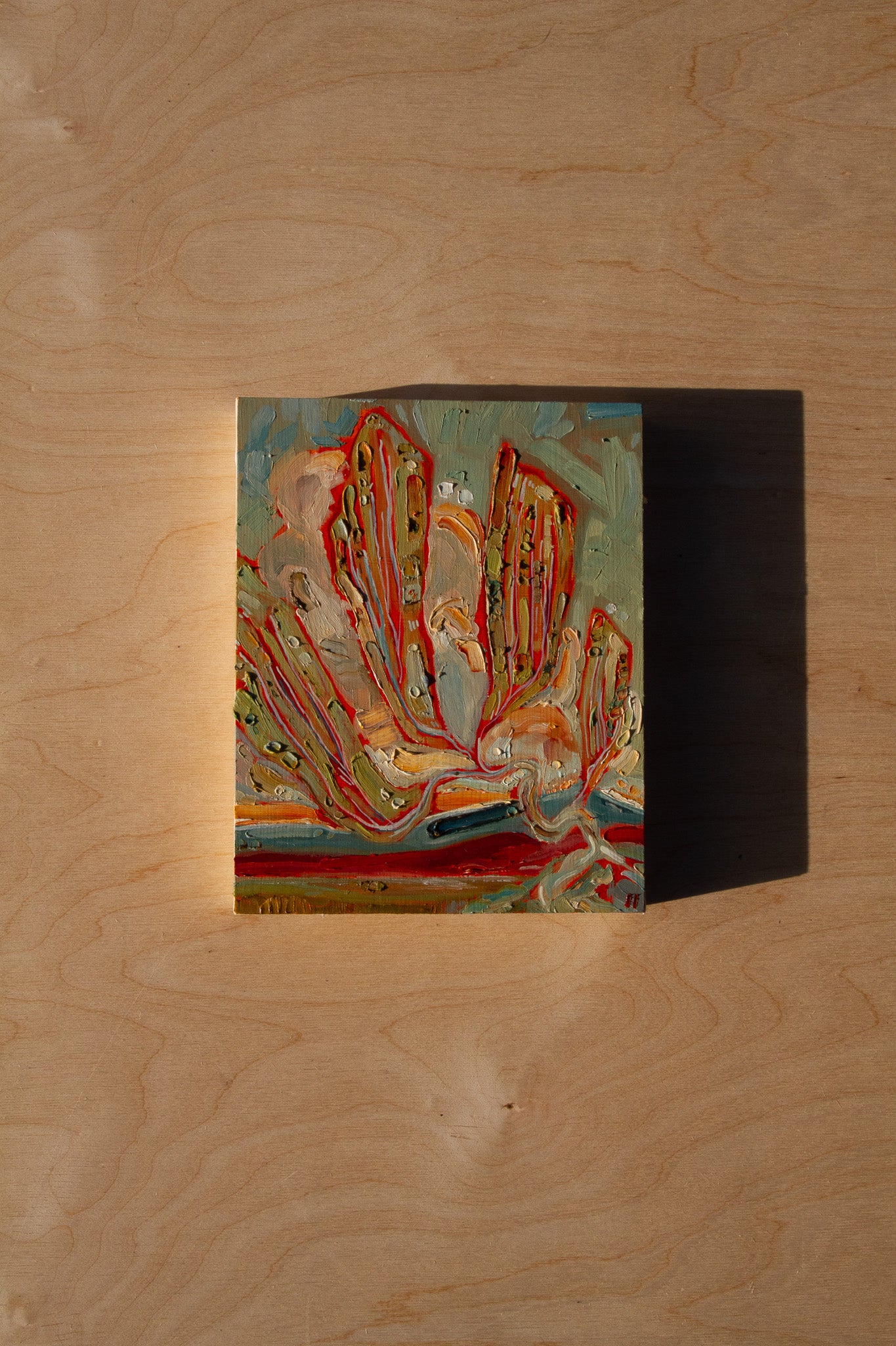 A CHANGE IN THE AIR. oil on panel.