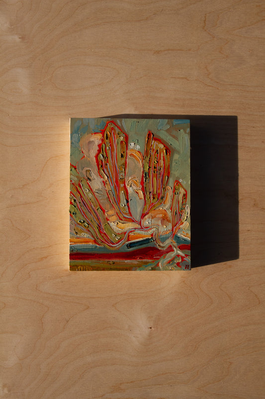 A CHANGE IN THE AIR. oil on panel.