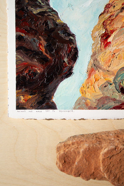 What We Have Yet To Remember - oil on paper.