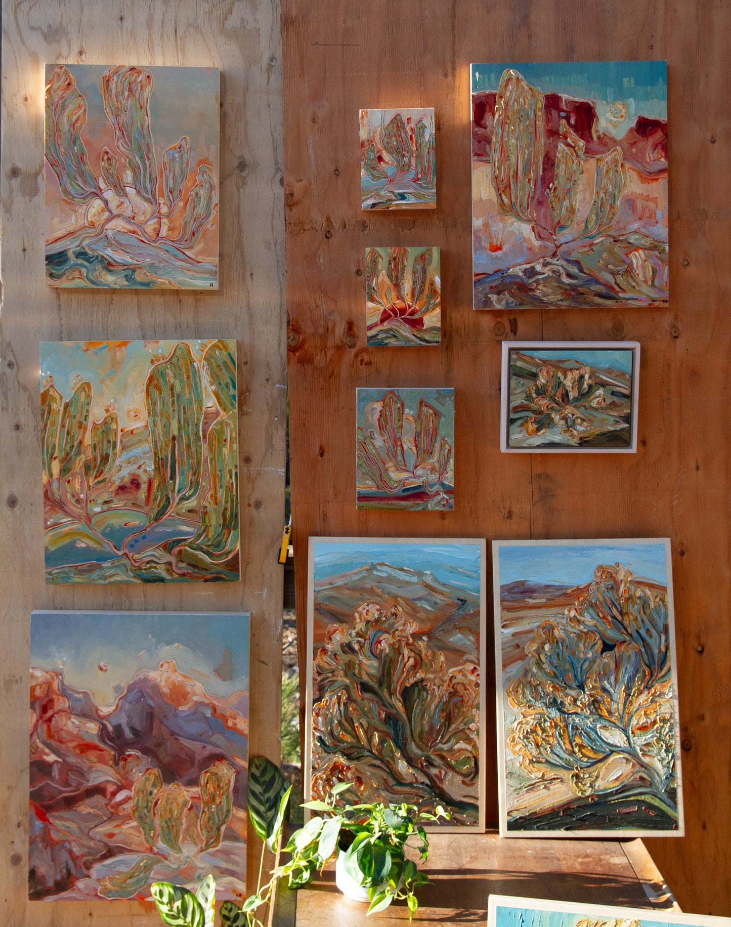 AN UNWAVERING DELIGHT . oil on panel.