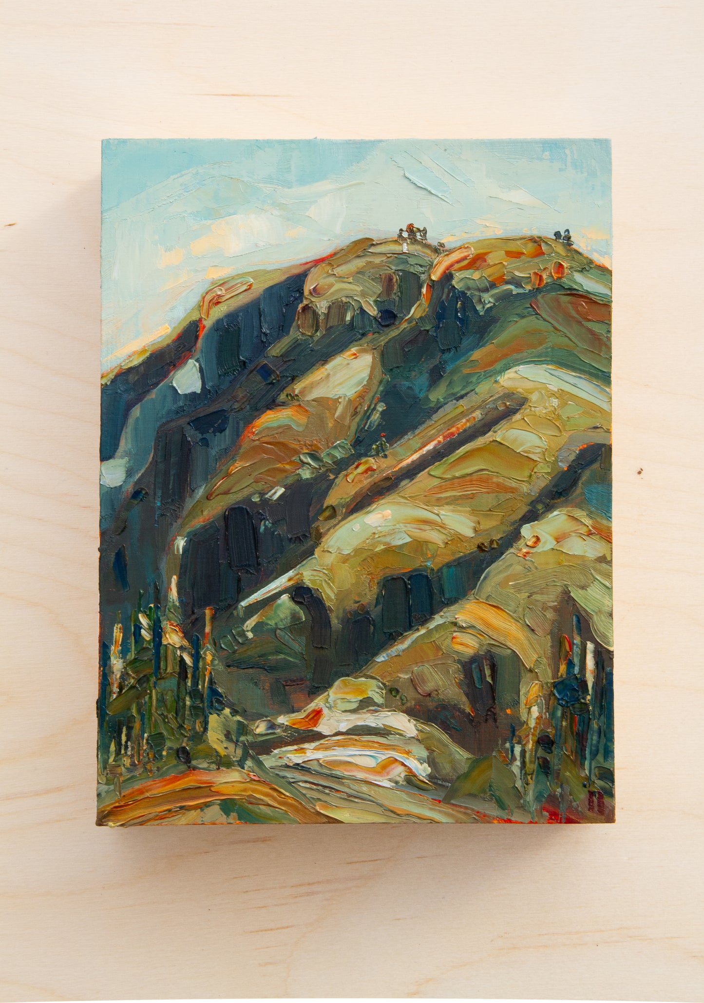 AND ALL RETURNS TO THIS study. oil on panel.